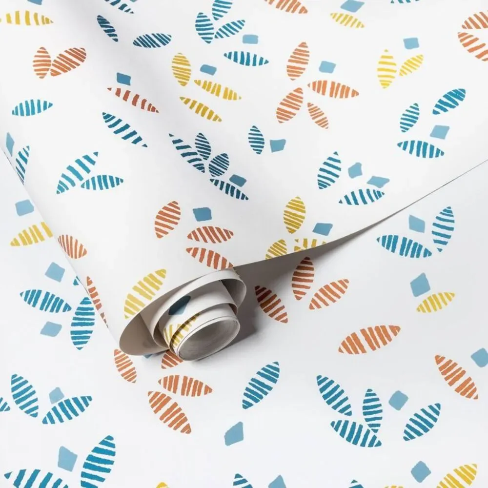 Tossed Leaves Wallpaper - Removable Self-Adhesive Botanical Vinyl Film